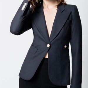 Smythe Navy Blazer with Gold Accents